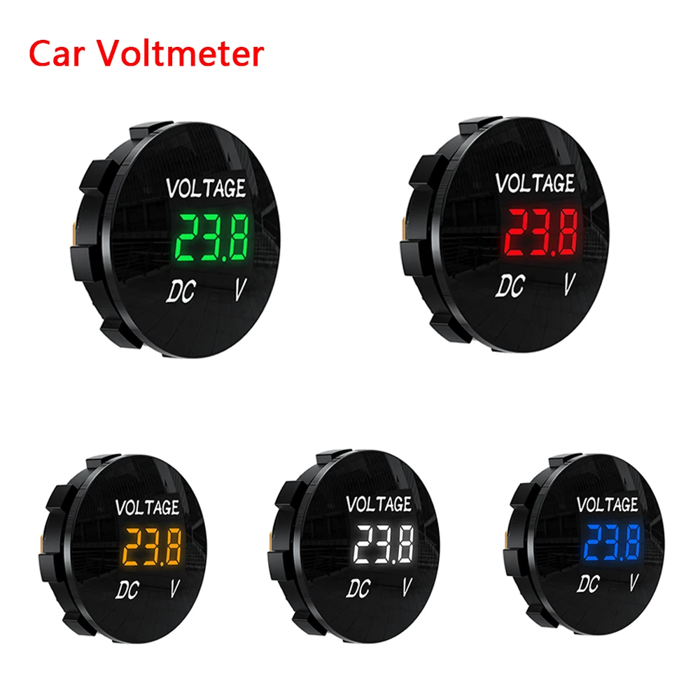 DC 5V-48V LED Digital Voltmeter Mini Waterproof Voltage Meter Tester For Car Motocycle Volt Detector Tester Monitor Panel