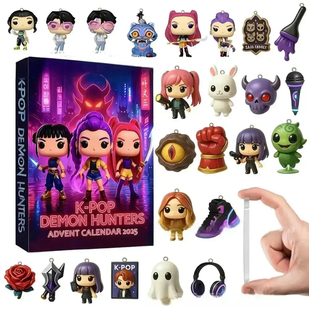 In Stock Instant Shipping Hot Sale Gothic Demon Hunter Ornament  Kpop Advent Blind Box Cute Christmas Decor Gift For Teens Women