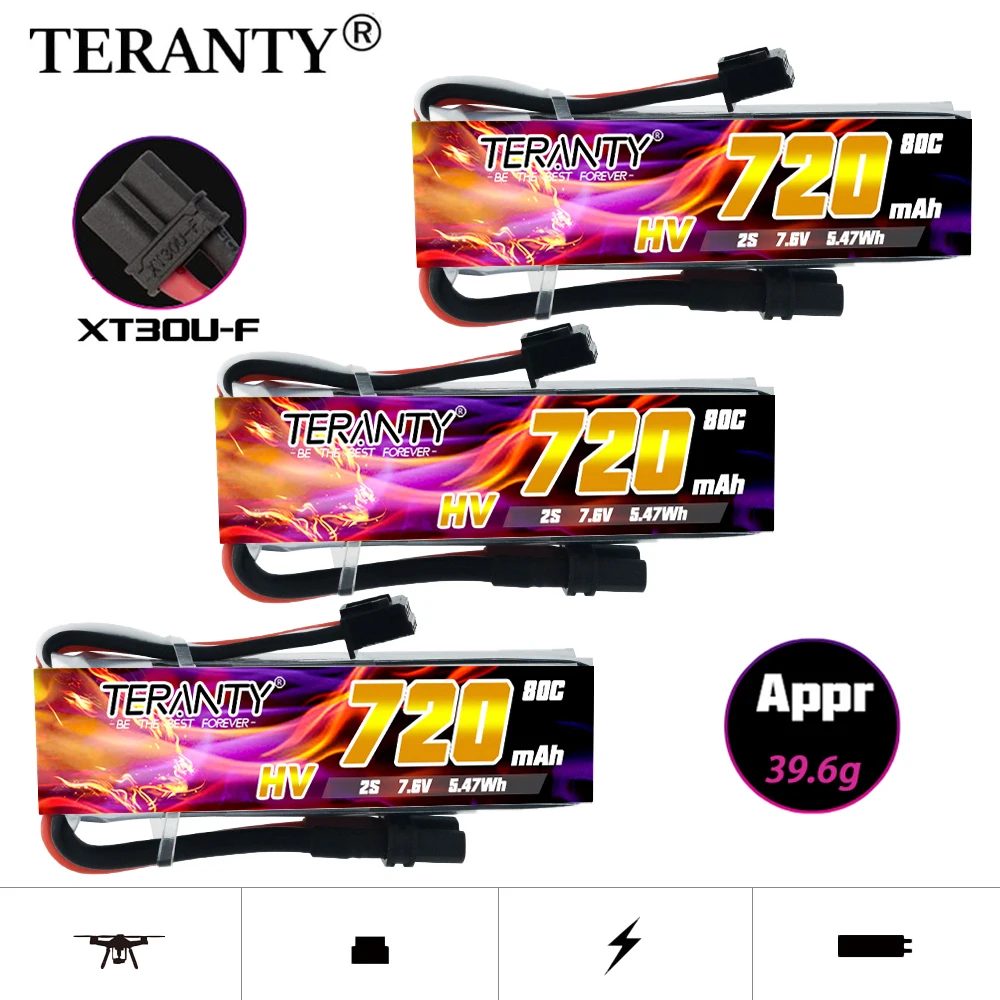 

TREANTY 720mAh 2S 7,6 V 80C/160C литий-полимерная батарея, проходящая модель самолета, UAV FPV, литиевая батарея с высоким увеличением HV