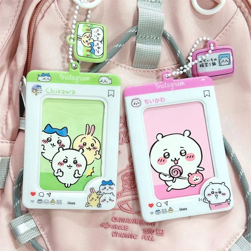 Portatarjetas DE FOTOS Kpop de dibujos animados, álbum de fotos decorativo de 3 pulgadas, mangas protectoras, colgante de papelería japonesa Kawaii,