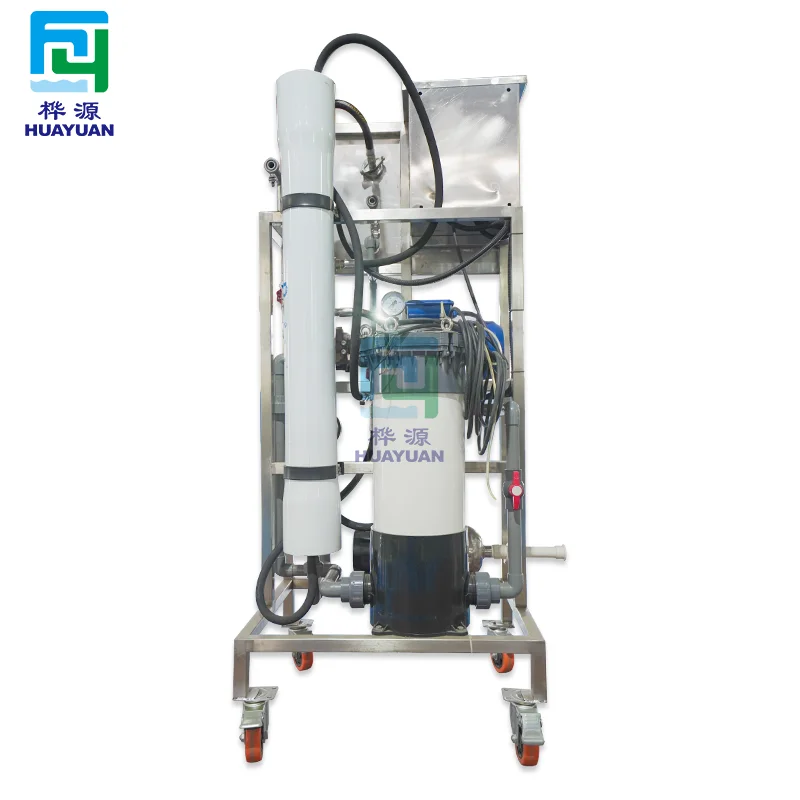 Portable Seawater Brackish Water Desalination Plant RO PLC Pump 100L/Hour Water Purification System for Boat Use