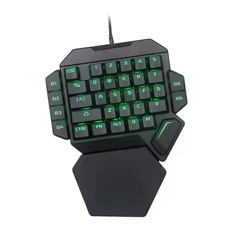 Mini One-Handed Mechanical Gaming Keyboard K50 RGB Backlit Portable Mini Gaming Keypad Game Controller for PC PS4 Xbox Gamer