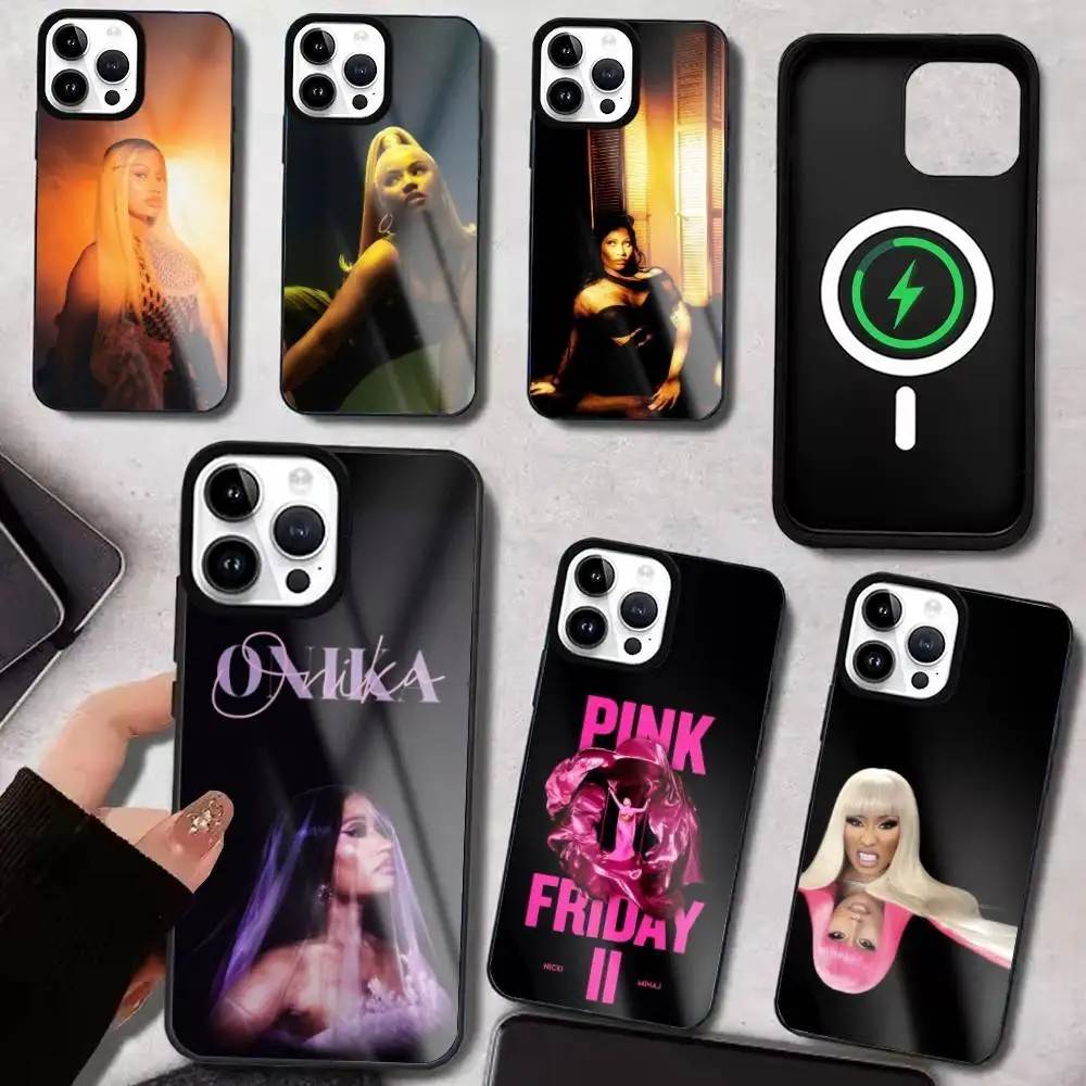 

N-NICKI BEAUTY M-MINAJ Phone Case For iPhone17,16,15,14,13,12,11 Plus,Pro Max Magnetic For Magsafe Wireless Charging
