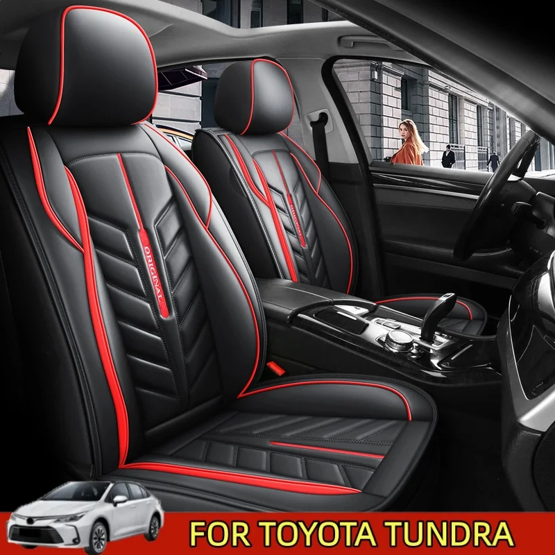 

Чехол на автомобильное сиденье TOYOTA TUNDRA из искусственной кожи, удобный пояс, высококачественный полный комплект, 5-местный чехол на четыре сезона, чехол на сиденье