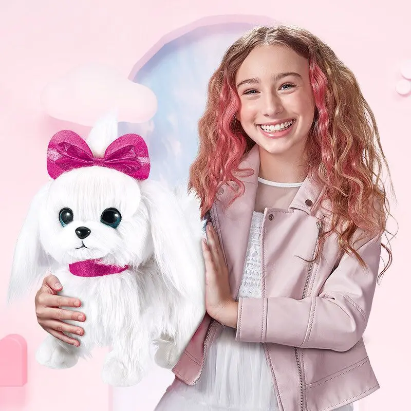 Chien en peluche électrique simulé pour enfants, jouets de marche, animal de compagnie mignon, chien électronique, cadeaux pour filles, sera appelé