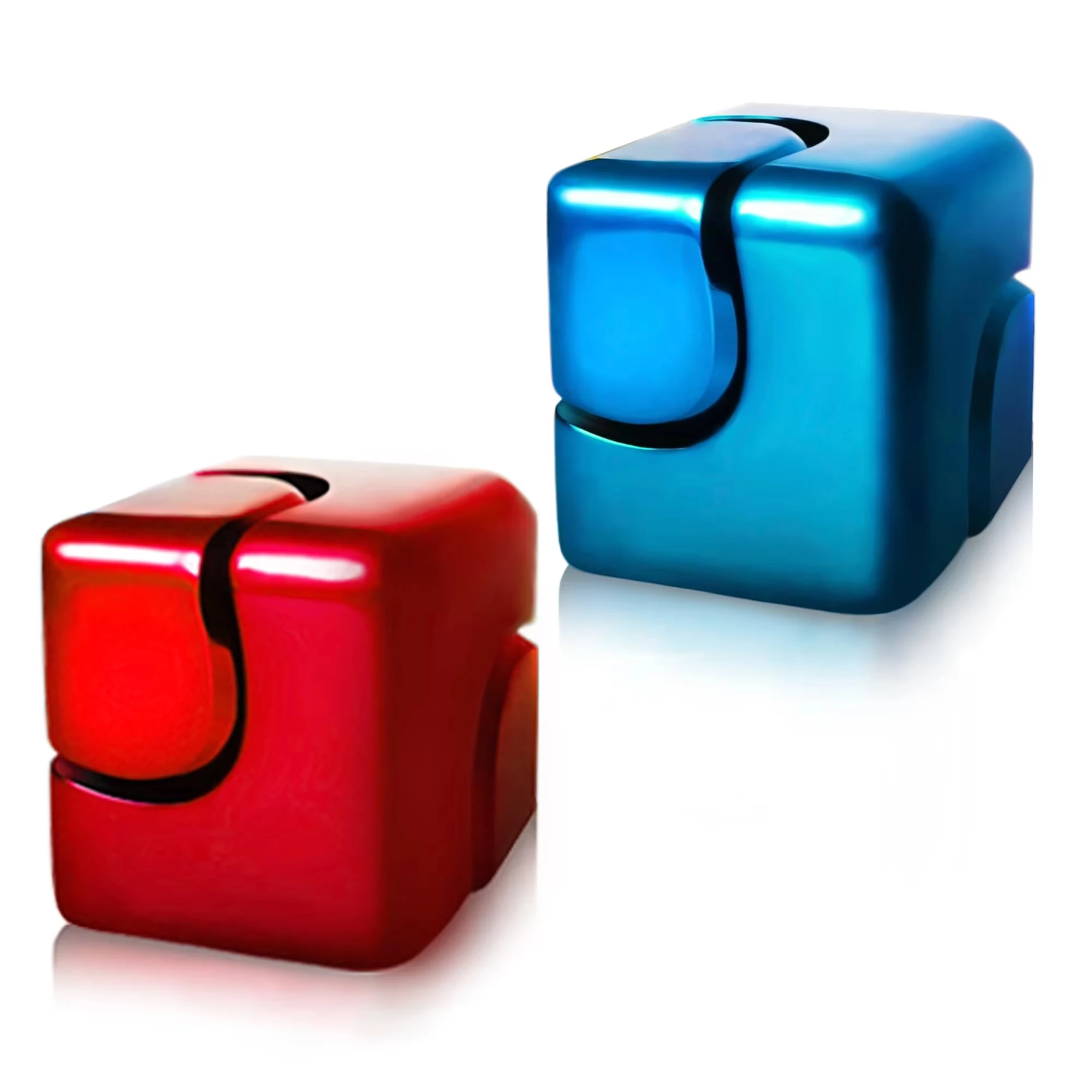 Giroscopio rotante con punta delle dita in cubo di metallo Fidget antistress Giocattoli per adulti Ufficio Casa Viaggio Spinner portatile Giocattoli Regali di Natale