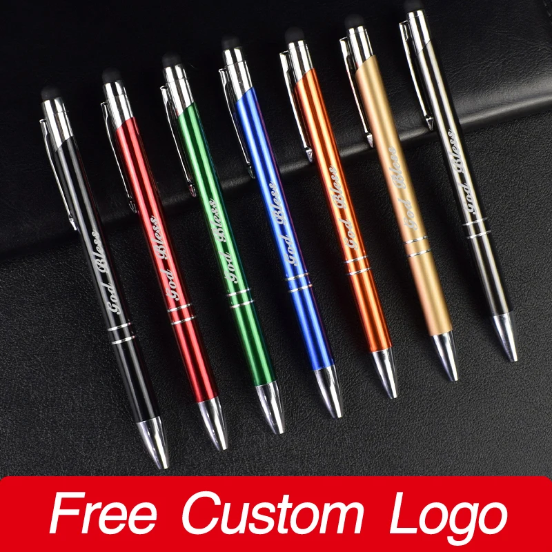 

New Personalized Multicolor Metal Ballpoint Pen With LOGO Handle Custom Name Engraving Products Business Pens Promotional Gifts