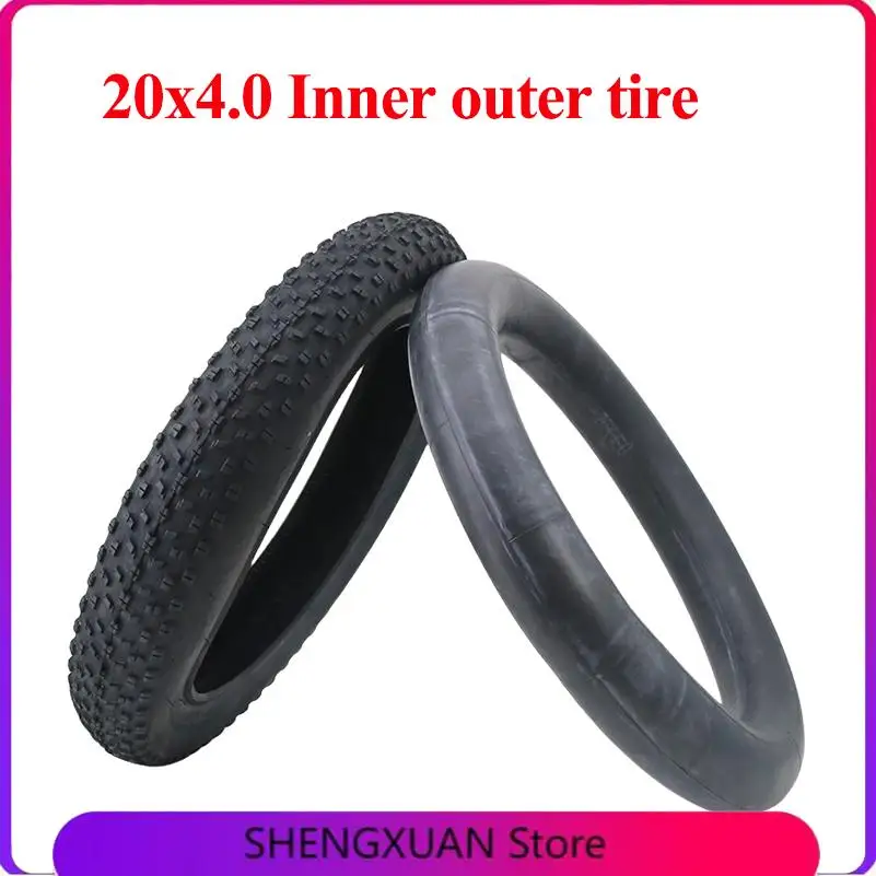 The latest 20x4.0 inner and outer tyres are suitable for snow beach bicycles, thickened non-slip fat tyres