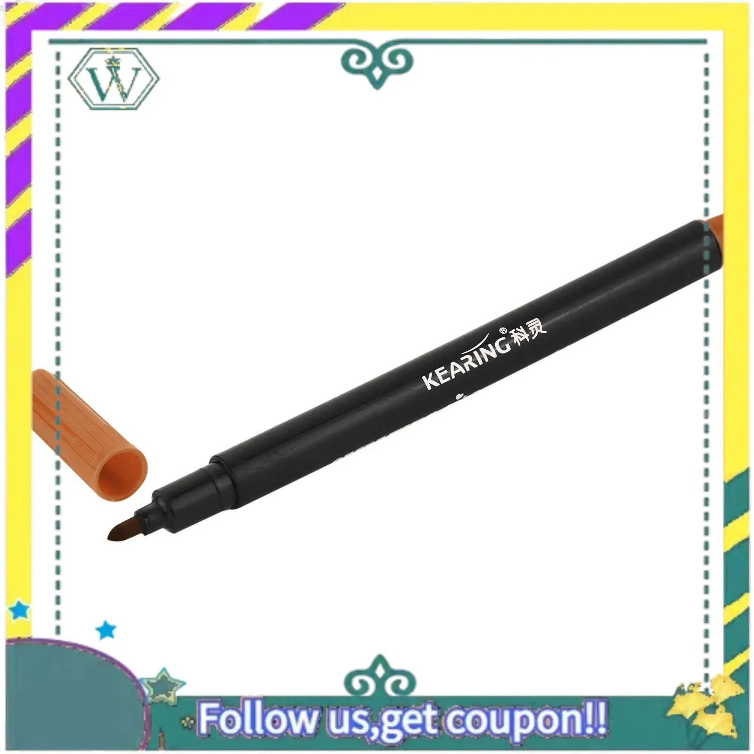 

NEW 2Pcs Fabric Marker Pens Permanent Colors For DIY Textile Clothes T-Shirt Shoes Red & Brown