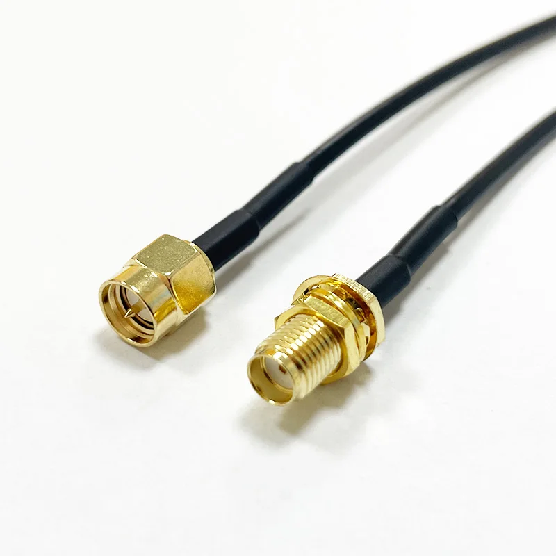 SMA Male Plug to Female Nut Connector Coaxial Extension Cable Antenna 1m 5m 10m RG174