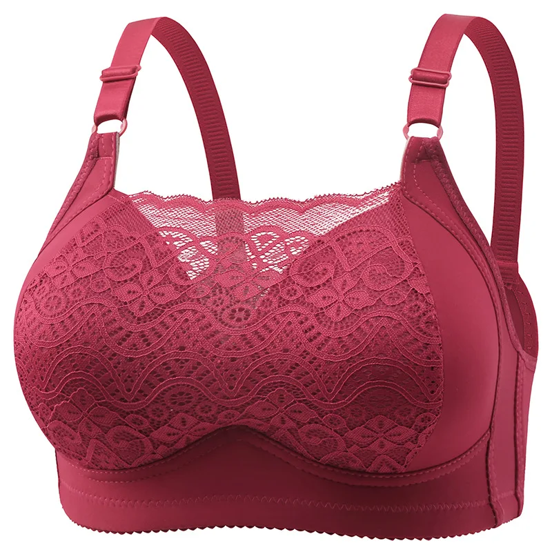 Women Bra Vest Wireless Push-Up Four-Row Button Bra Vest Comfortable Summer Plus-Size Bra Women Bra Middle-Aged Older Women Bra