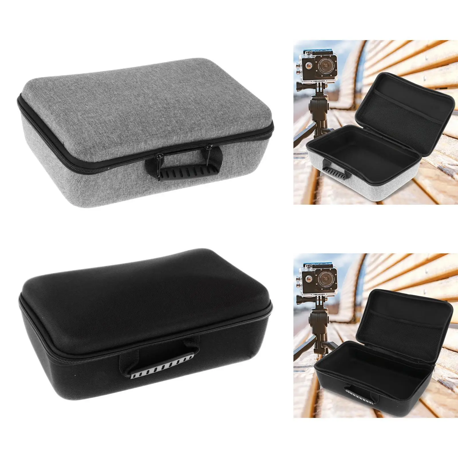 Instrument Tool Box Portable Impact Resistant Suitcase Zipper Closure Multifunctional Dustproof with Handle Travel Carry Case