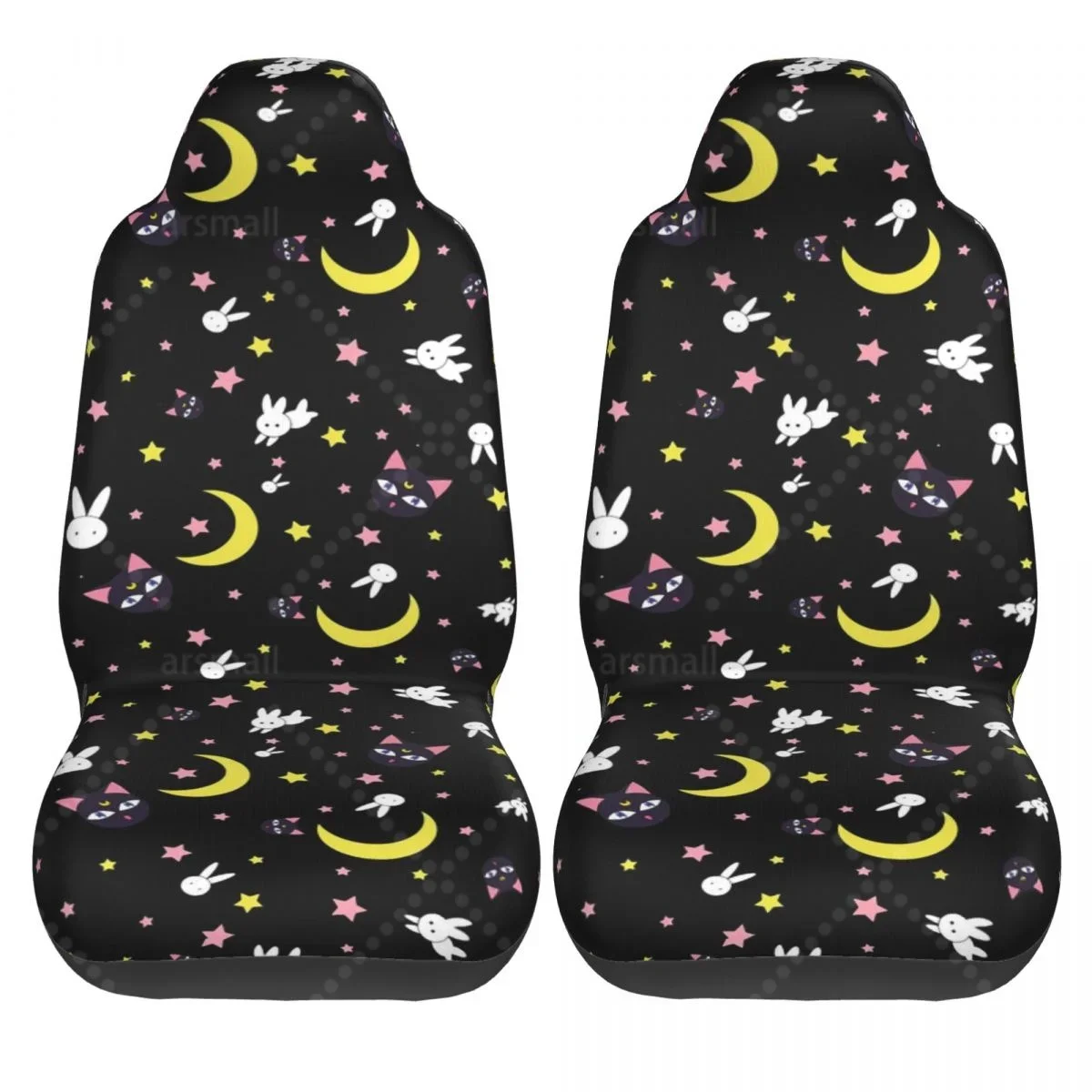 Usagi Tsukino Anime Funda para asiento  coche Funda para asiento Antiincrustante y cómoda funda protectora Estilo único 2 piez