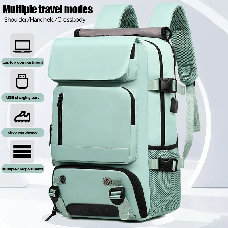

Travel business trip hiking men and women hiking backpack independent shoe compartment waterproof USB charging port bag