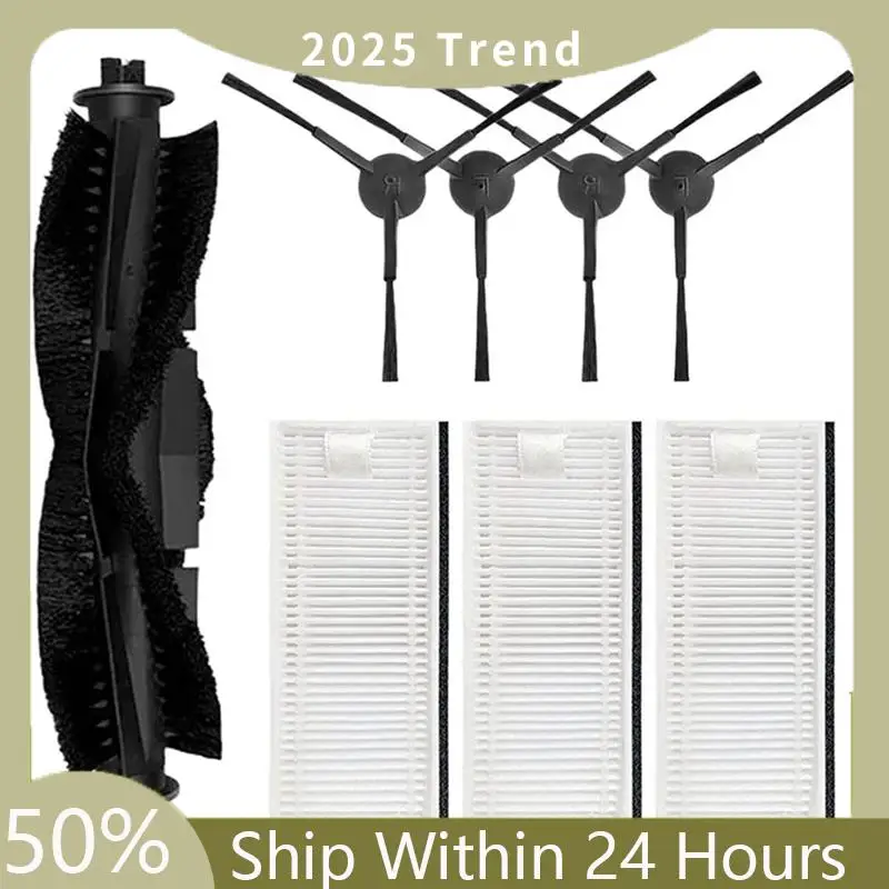 فرشاة رئيسية فرشاة جانبية فلتر Hepa استبدال أجزاء الملحقات صالح ل Tikom G6000/G7000 ل Thamtu G11 جهاز آلي لتنظيف الأتربة