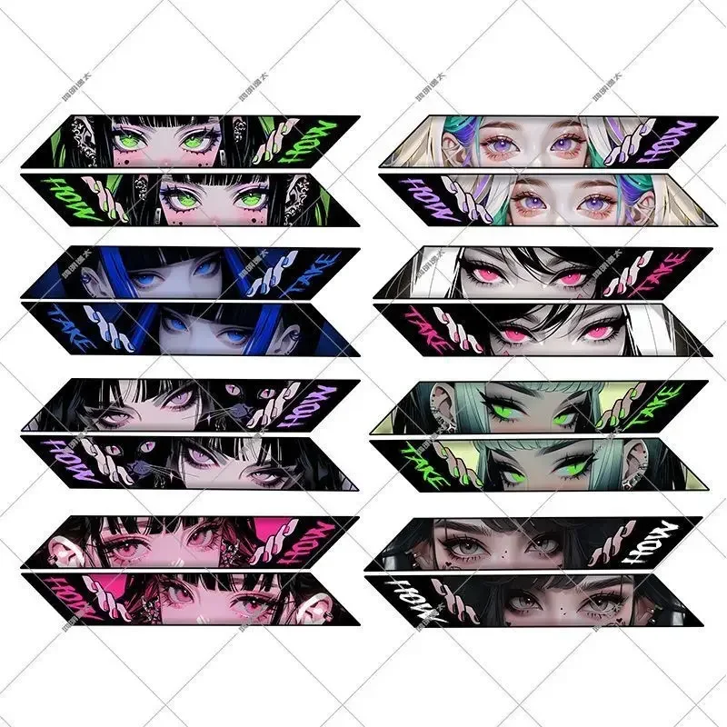 Road Bike Sticker Under Tube Anime Eyes Kill Mountain Body JDM Personality Decoration Waterproof Film Modification Accessories