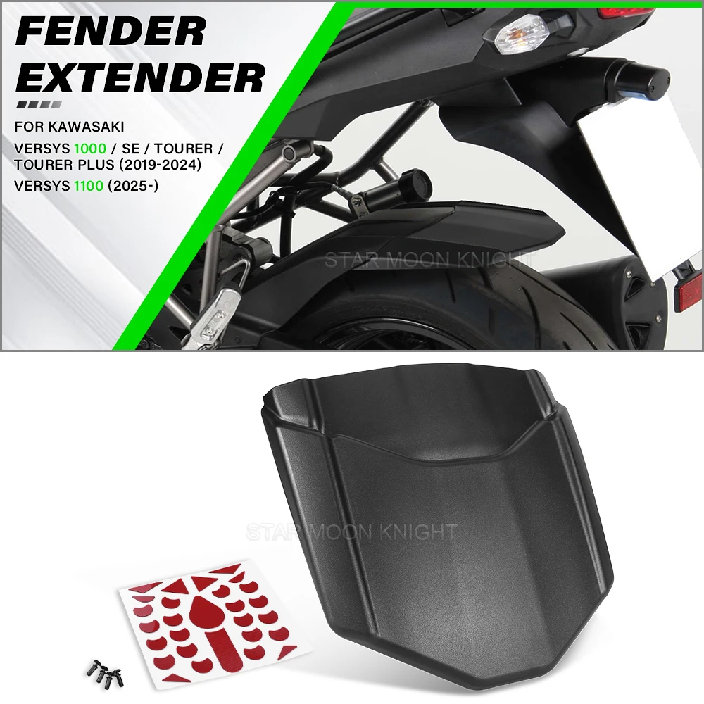 

Rear Fender Mudguard Extender For Kawasaki Versys1000 SE Tourer Plus (2019-2024) Versys 1100 2025 Hugger Extension Splash Guard