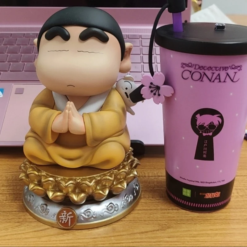 Hot Anime Crayon Shin-Chan Cos Buddha Action Figure Toys Figuras Kawaii Doll Car Collection Models Gk Statue Toys Festival Gifts