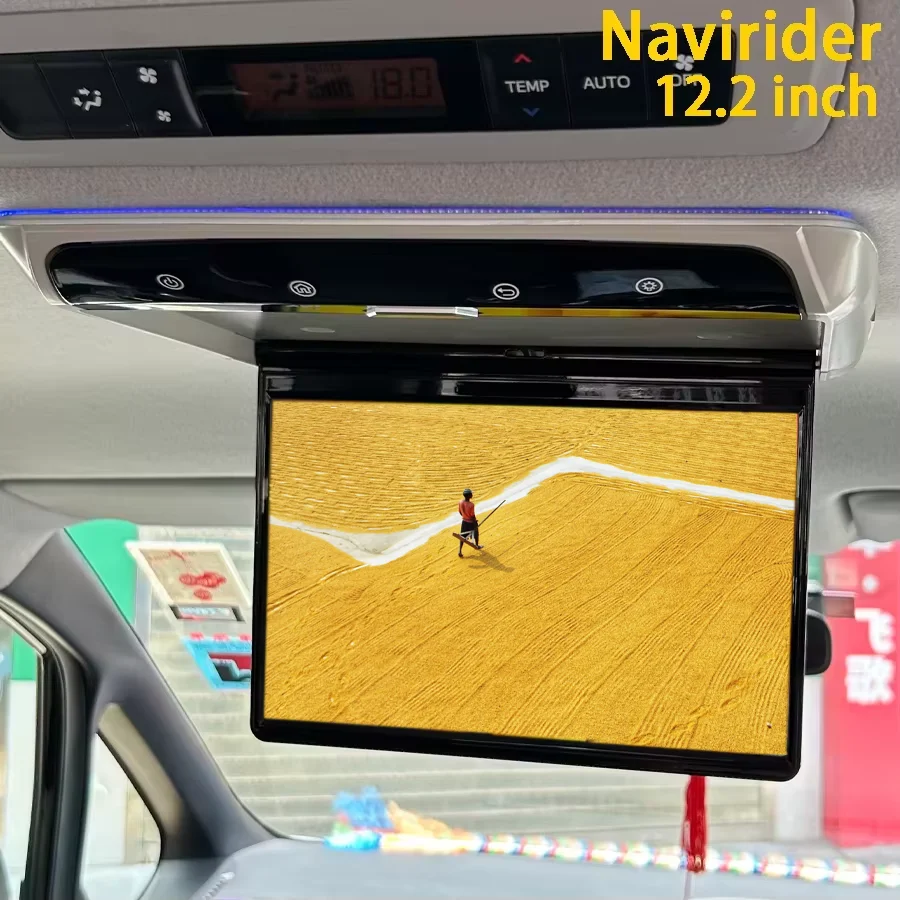 12.2'' Flip Down Car Overhead Roof Monitor WIFI HDMI USB Universal Multifunctional MP5 Multimedia Video Player for Entertainment