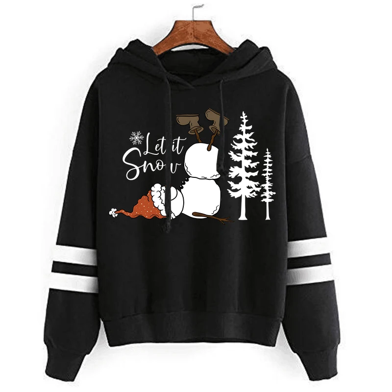 Engraçado natal boneco de neve gráfico masculino feminino hoodies moda criativa confortável pulôver topo solto casual manga longa roupas