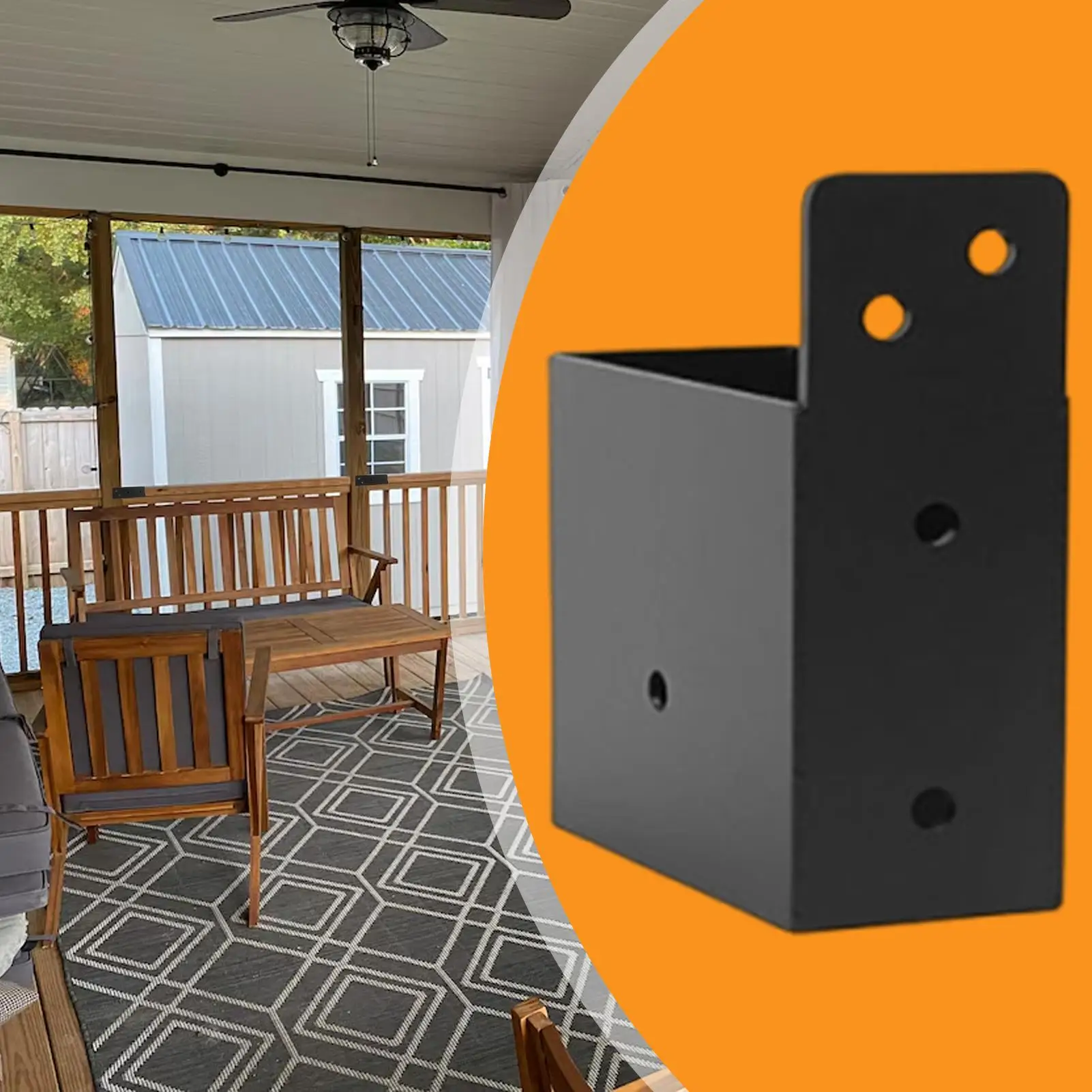 Pergola Bracket Kit Heavy Duty 4 Pieces Roof Riser Brackets Gardening Supplies For Garage Home Outdoor Shed Deck Building