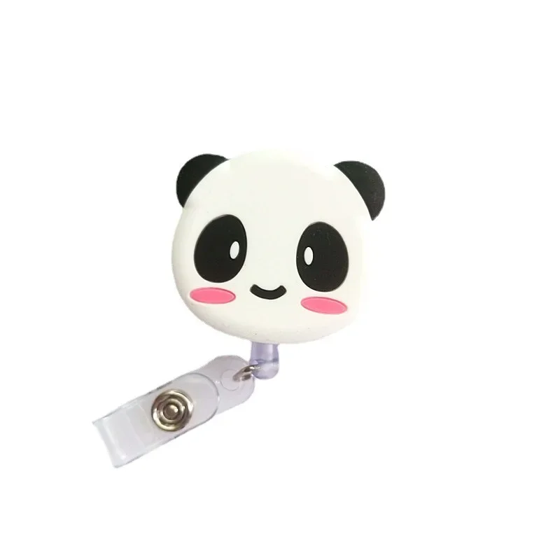 Kawaii Panda Badge Reels Multi-purpose Retractable Badge Reels Nurse Doctor Work Card Holder Staff Access Card Holder