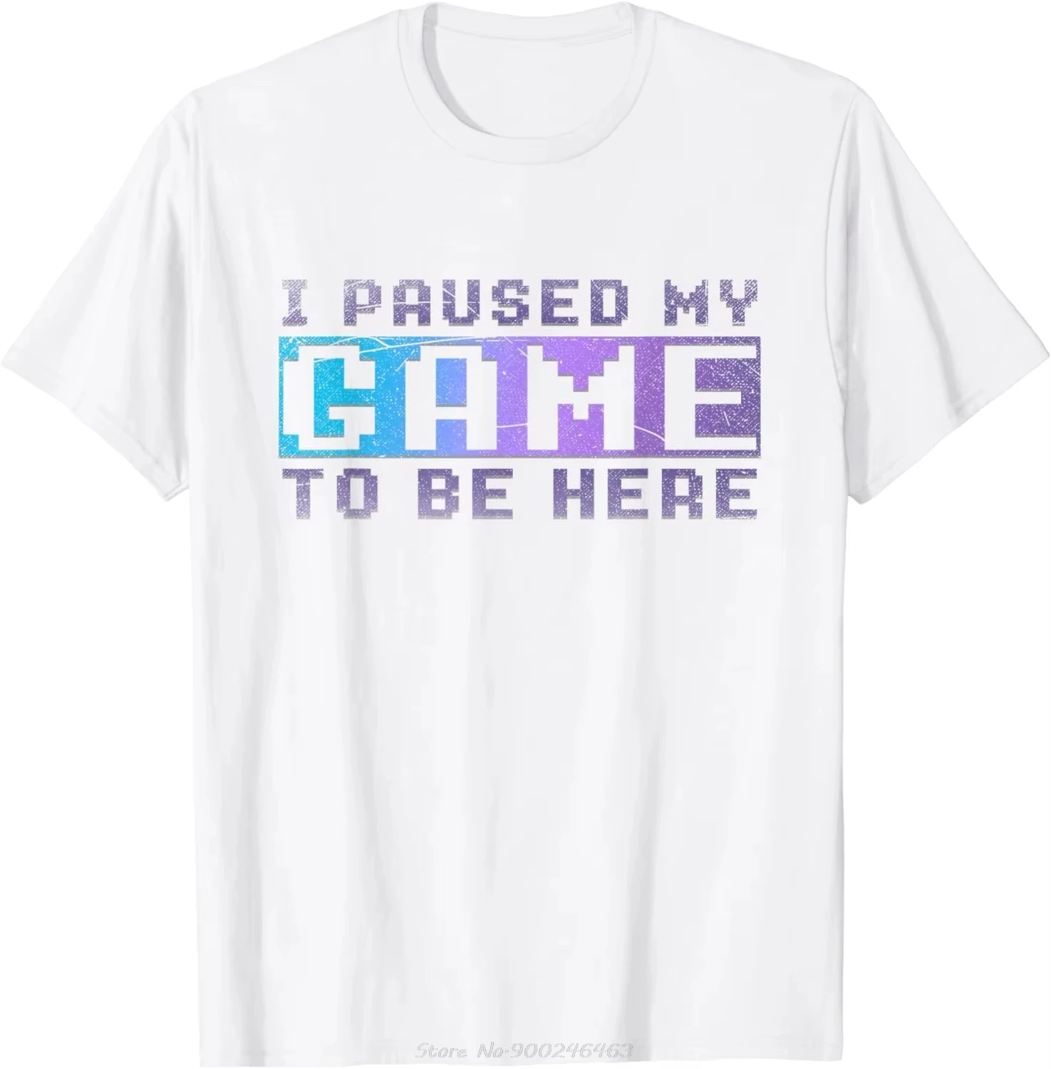 I Paused My Game To Be Here Graphic T-Shirt Funny Gift For Gamers Oversized Casual Fashion Fitness Short Sleeve Tee