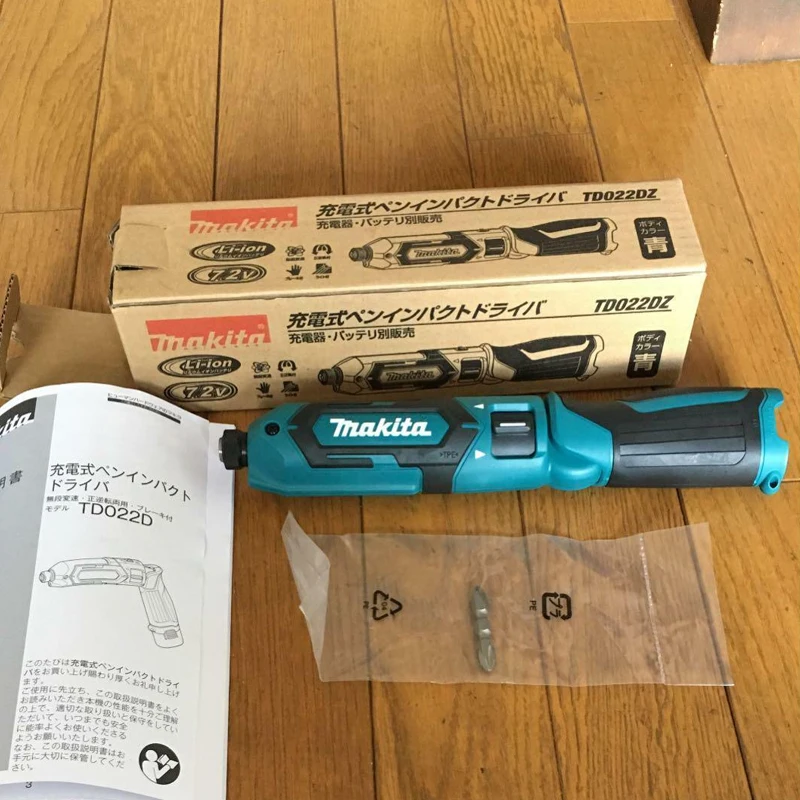 Makita TD022DZ Cordless Impact Driver 7.2V Li-Ion Two-Position 25 Nm Household Power Tools Bare Machine