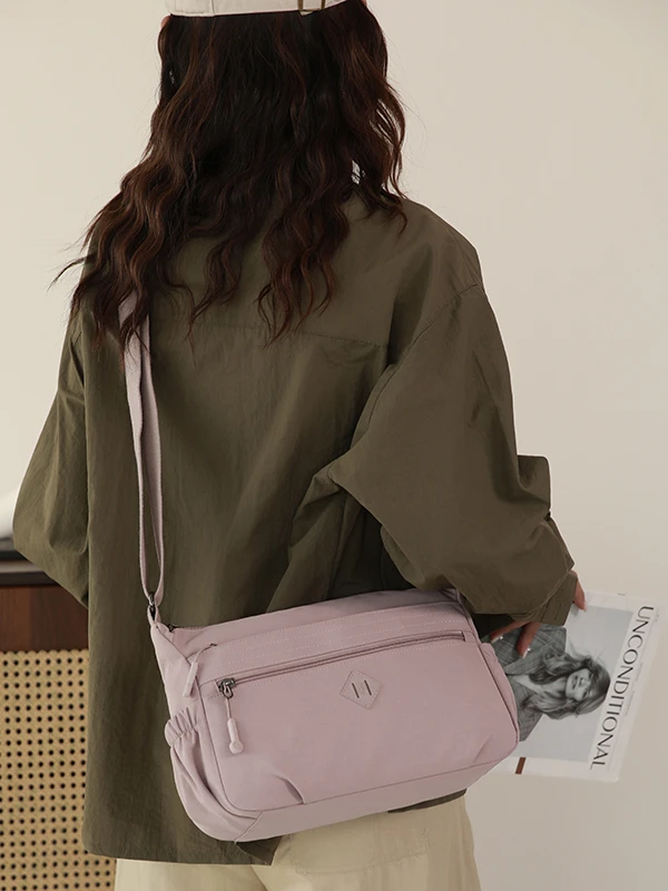 

KVKY новая нейлоновая парусиновая женская сумка через плечо, многослойная большая вместительная повседневная универсальная сумка на одно плечо для женщин