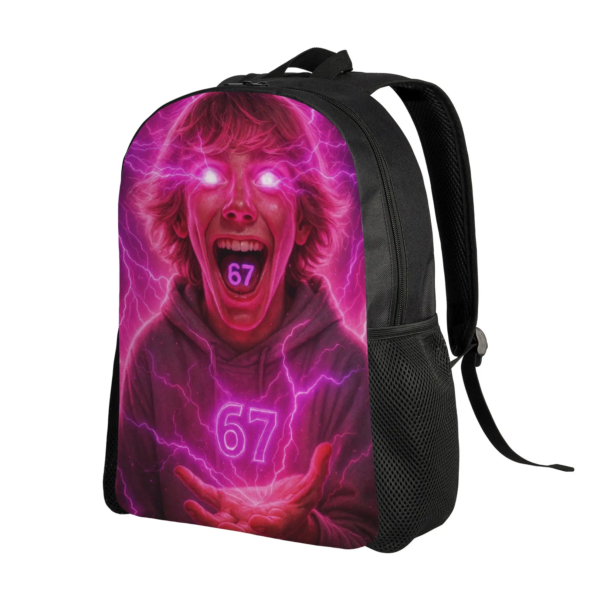 67 Daypack Back to school season 67 Number Awakening in Electric Light  Light Backpack
