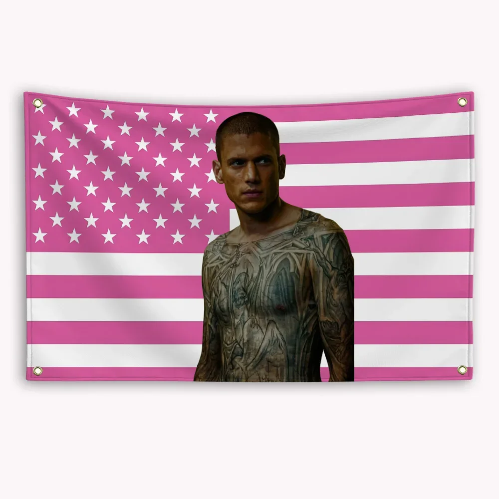 M-Michael S-Scofield American Flag Bed Room Decoration Y2k Outdoor Decorations Decorative Home Objects Custom Flags for Bedrooms