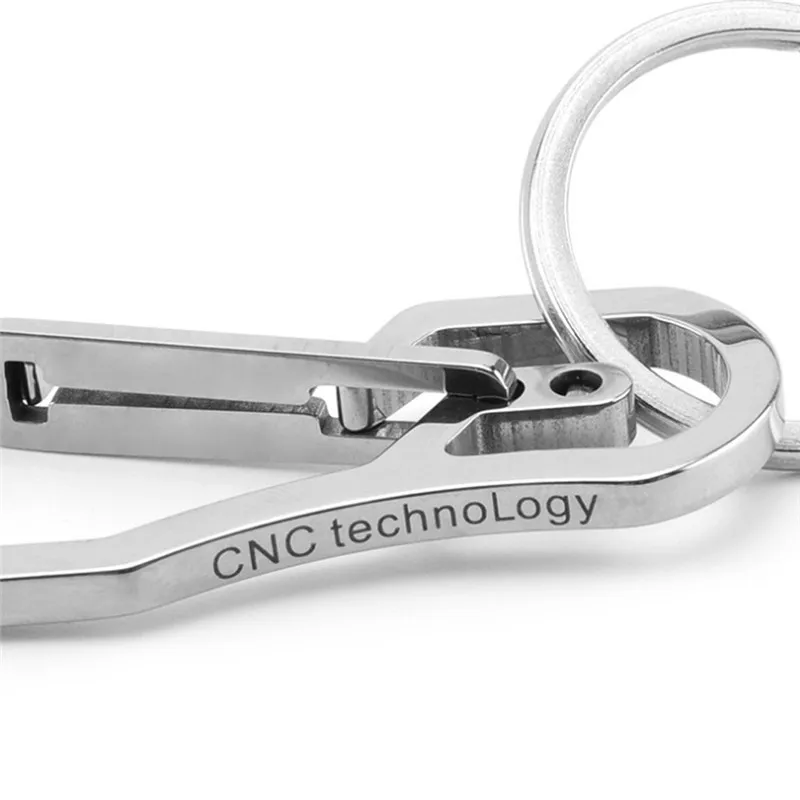 Titanium Heavy Duty Carabiner Keychain EDC Quick Release Hooks With Titanium Key Ring