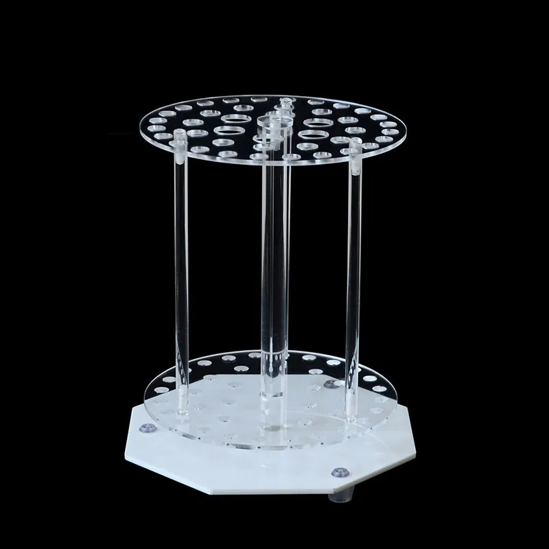 1Pcs Lab Organic Glass Round Rotating 18/28/32/42holes Pipette Rack Tube PMMA Holder Tranfer Pipette Stand Support