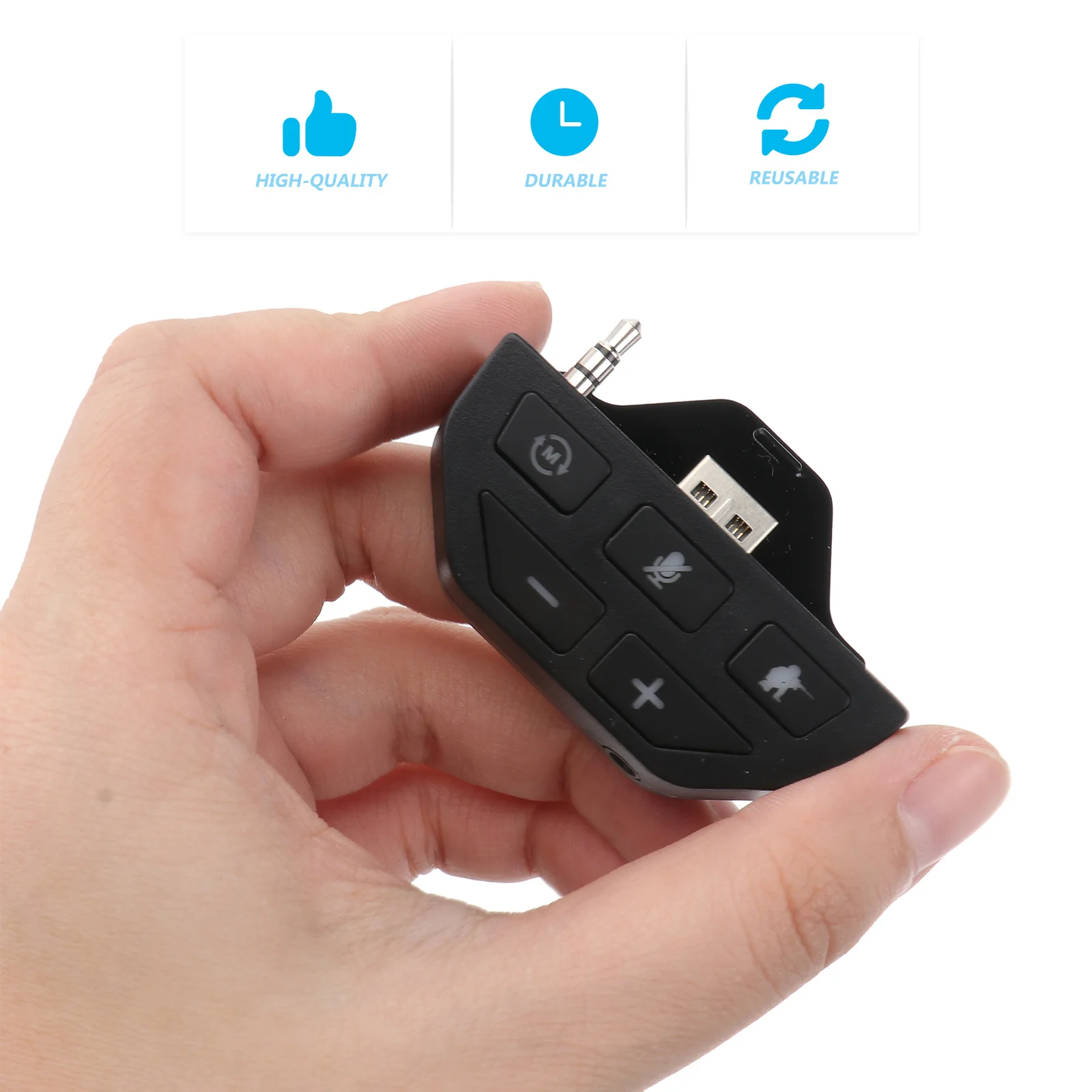 

1Pcs Headset Audio Adapter for One Controller Stereo Game Chat Volume Balance Microphone Mute Headphone Converter