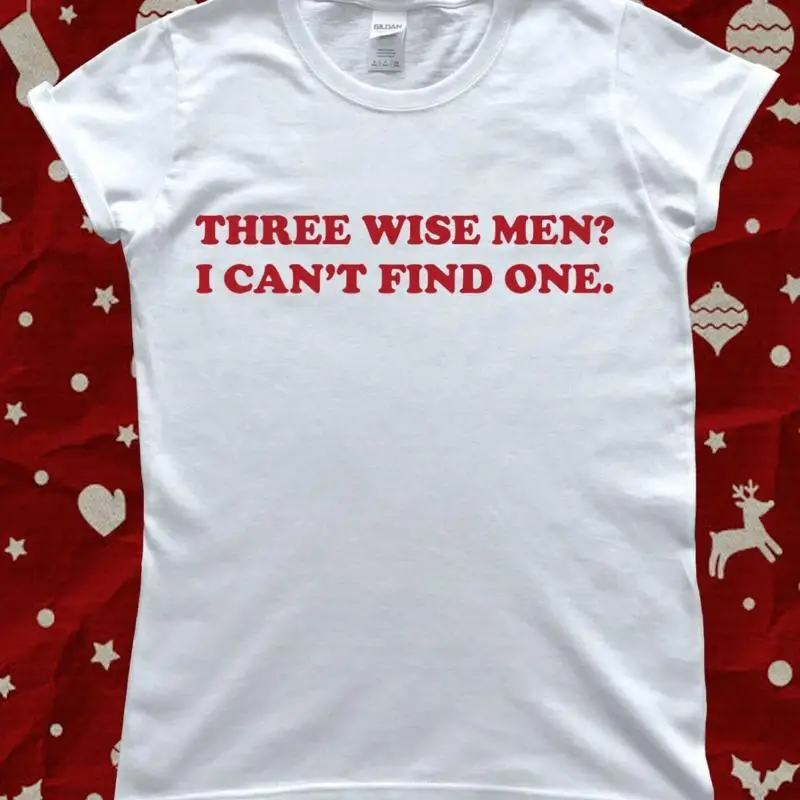 Рождественская феминистская 3-мужская забавная женская футболка Wise