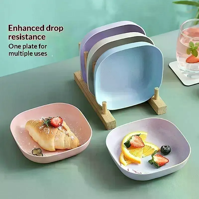 10pcs Set Reusable Fruit & Dessert Plates - Washable, Multifunctional Snack Dishes With Built-In Base For Bones & Candy