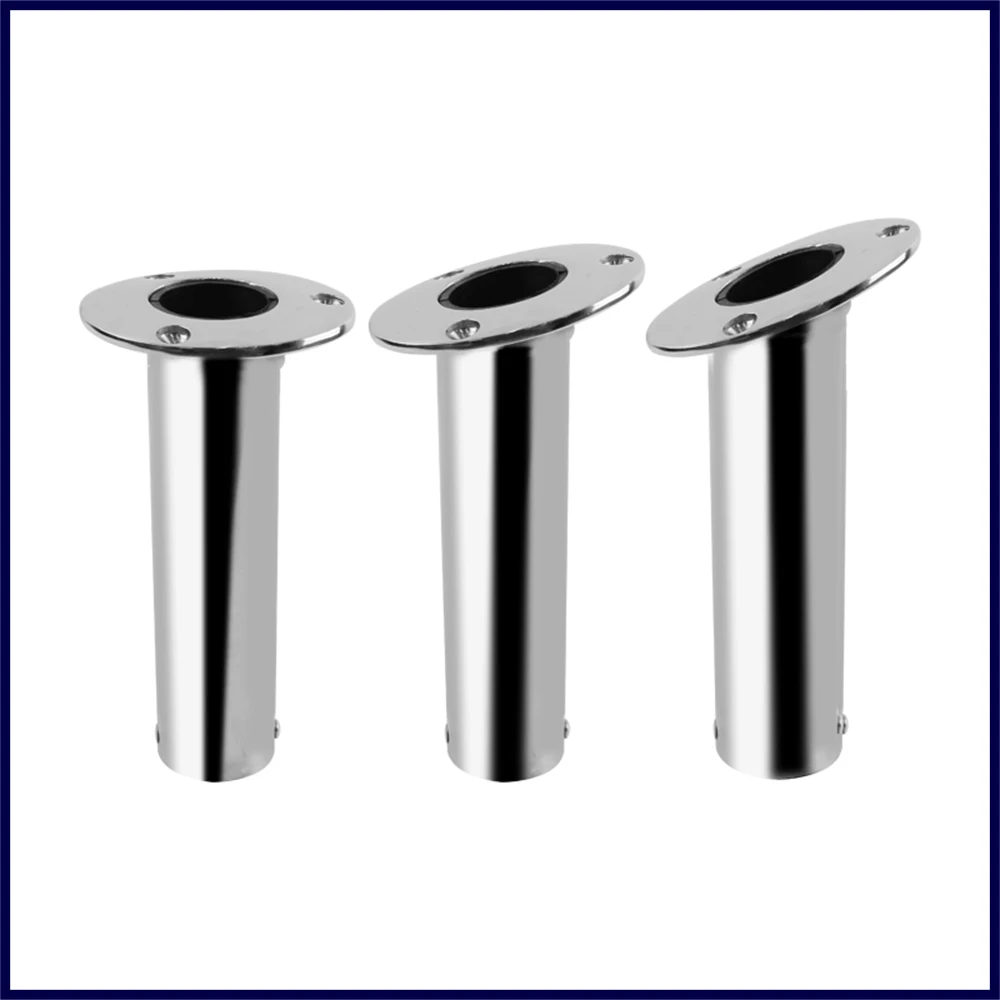 

Marine Heavy Duty Stainless Steel Boat Cast Fishing Rod Holder Oval 15°/30°/90° with PVC inner Boat Hardware