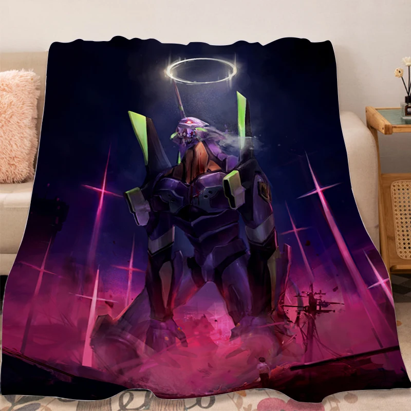 Warm Winter Blankets A-Evangelions Nap Blanket Microfiber Bedding Fluffy Soft Blankets Sofa Bed Fleece Camping Custom Blanket