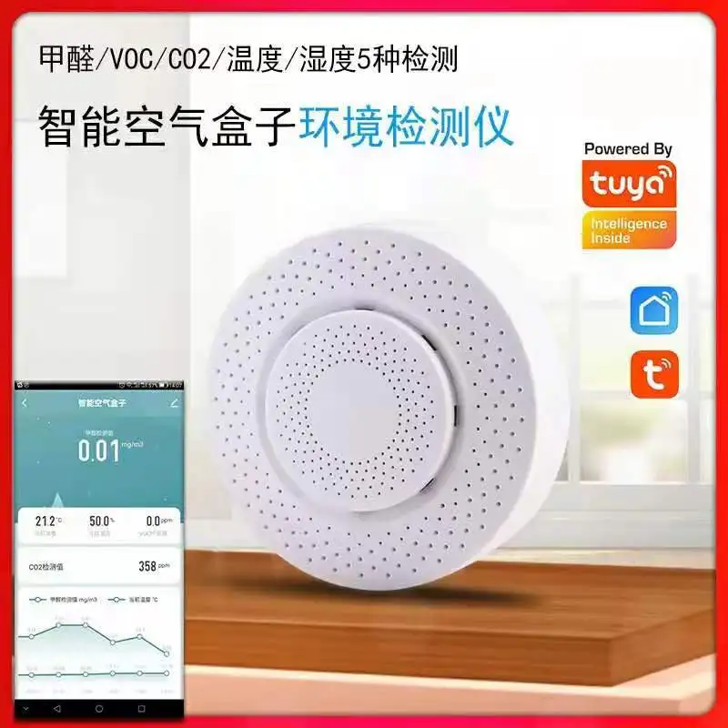 Tuya WiFi Khói Lửa Bảo Vệ Đầu Báo Nhà Kết Hợp Nhà An Ninh Hệ Thống Máy Bay Chiến Đấu