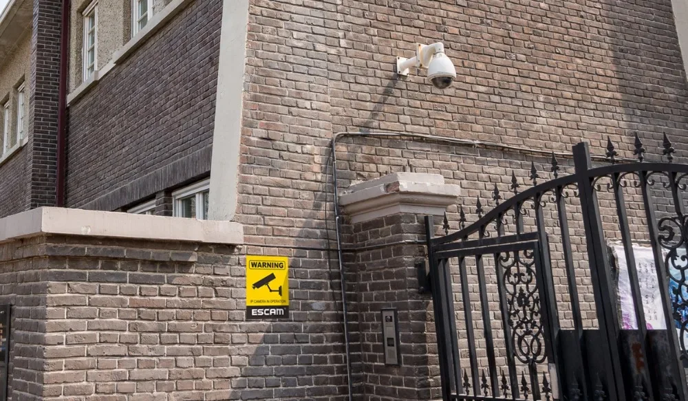 2 PÇS/LOTE 12x18cm e 10 14,5cm Câmeras de Segurança de Monitoramento Sinal de Aviso CCTV