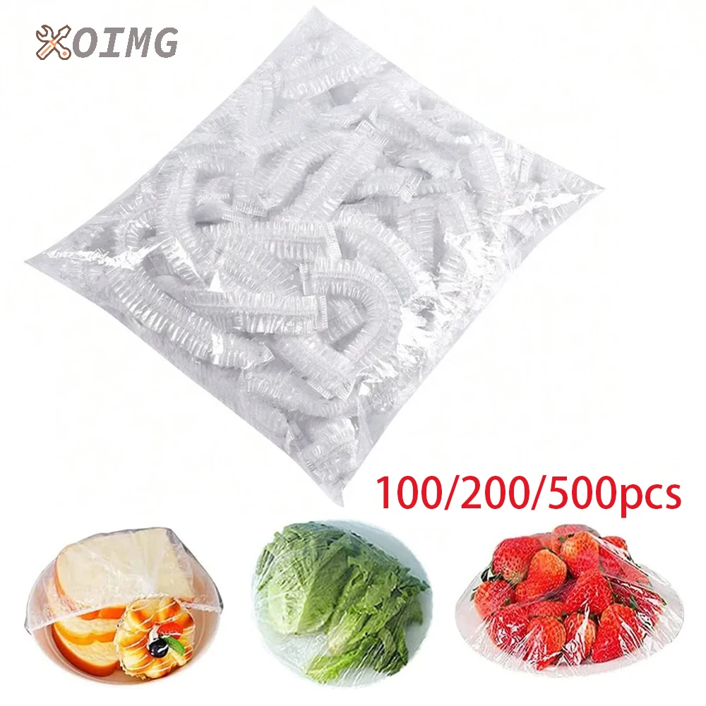 OIMG Reusable Food Wrap Storage Covers Bags For Bowl Elastic Plate Silicone Lid Cover Kitchen Fruit Plastic Fresh-Keeping Seal