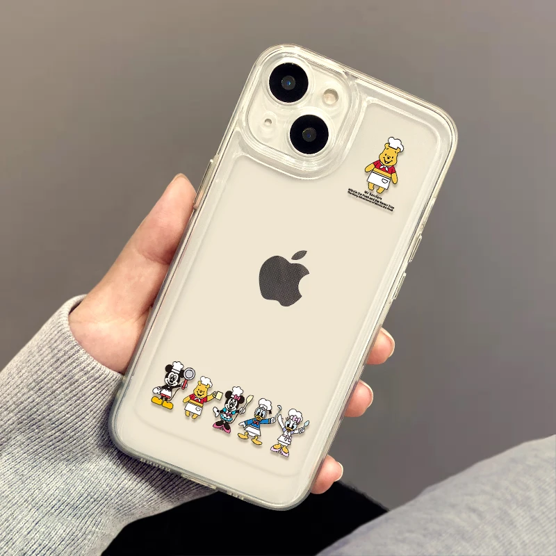 ديزني ميكي ماوس لينة سيليكون الكرتون جراب هاتف آيفون 17 16 15 14 13 12 11 برو ماكس XR XS ماكس 7 8 التغطية الكاملة الصغيرة #2