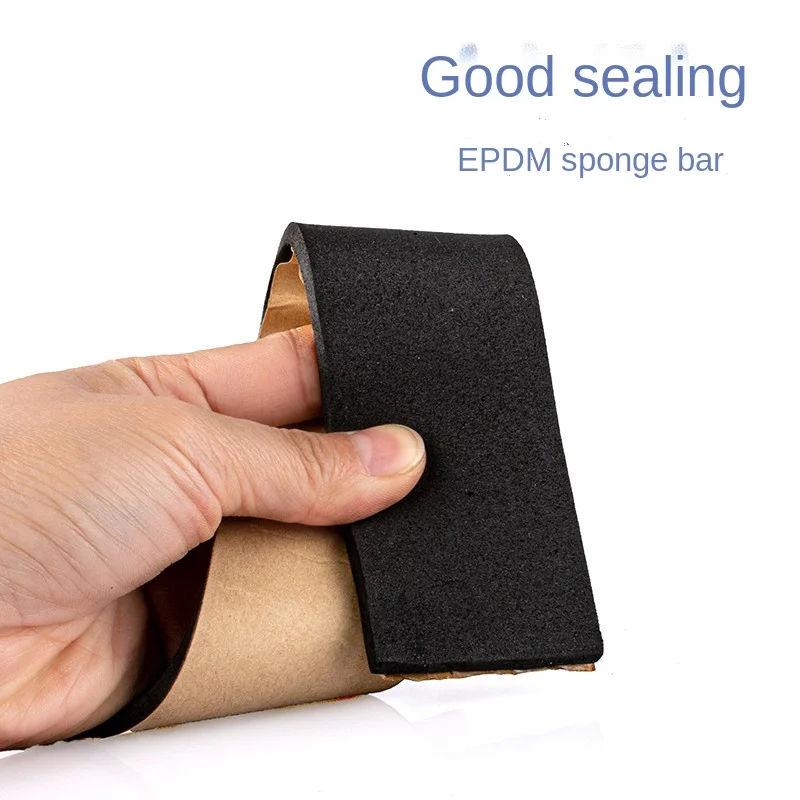 Rubber Self Adhesive Sponge Seal Strip EVA Black Foam Strong Single-sided Adhesive Soundproof Anti-collision Seal Gasket 2m-10m