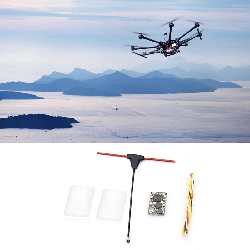 Supernew  10PCS ELRS Receiver 2.4GHz NANO ExpressLRS Receiver CRSF with T-Type Antenna for RC FPV Traversing Drones Parts