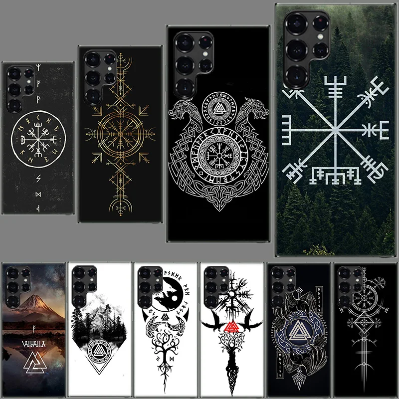 Nordic Norse Clear Case dla Samsung S24 S23 S21 S20 FE S22 Ultra Galaxy S25 Edge S9 Plus TPU Capa Phone Case Cover Shell Coque T