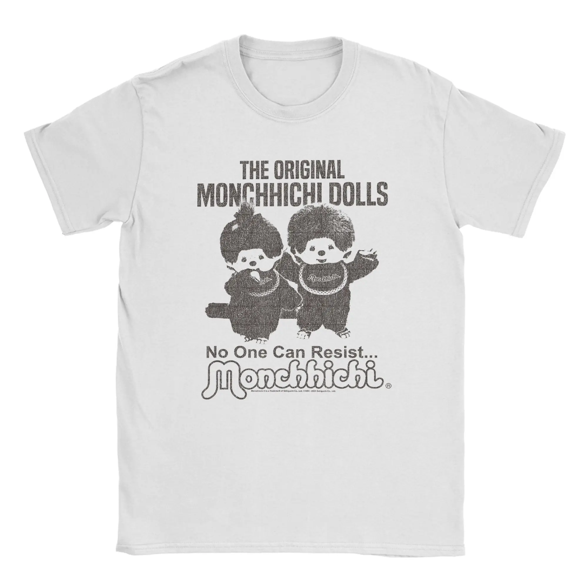 Men's T-Shirts Monchhichi The Original Dolls No One Can Resist Old Novelty 100% Cotton Tee Shirt Short Sleeve Tops