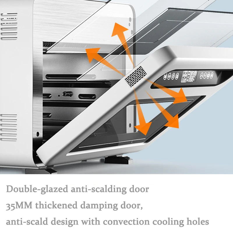 26L مقلاة الهواء المنزلية 2050 واط متعددة الوظائف فرن كهربائي مع تبخير الخبز تجفيف الهواء التخمير شواء نخب القلي