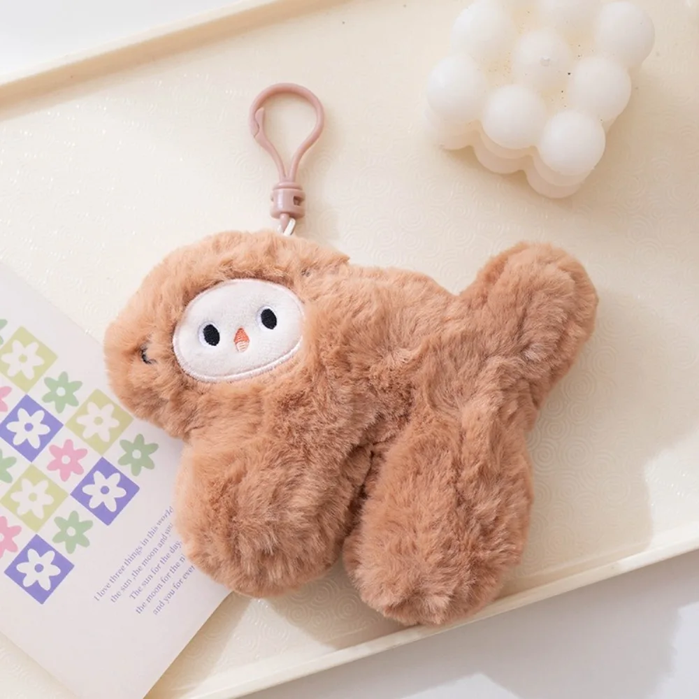 New Animal Furry Keychain Fruit 2025 Bag Pendant Soft Fur New Year Cartoon Hanging Gift