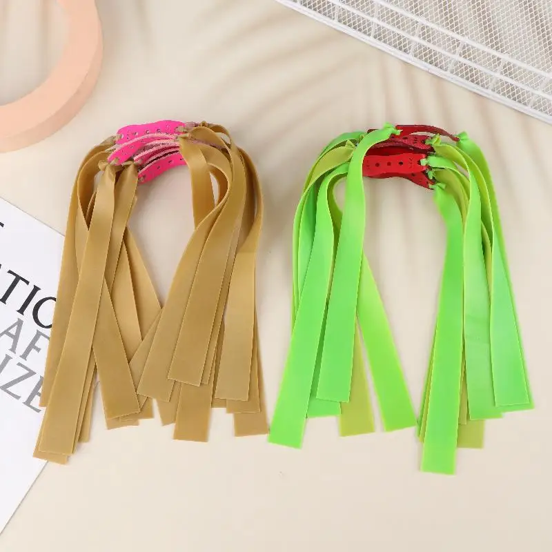 10Pcs Large Slingshot Hunting Powerful Flat Rubber Band 0.8/1mm High Elasticity Outdoor  Shooting Accessories