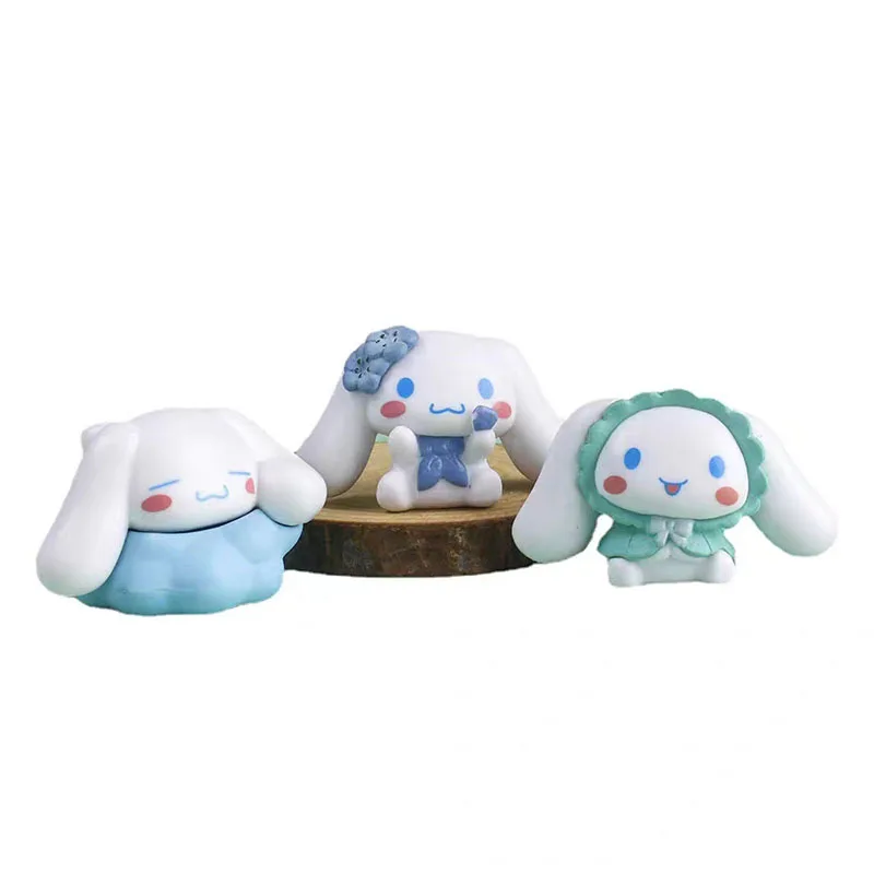 5pcs 3-4cm Action Figures Cinnamoroll Kuromi Melody Cartoon Peripheral Figures Personality Cute Room Decoration Gift image 3